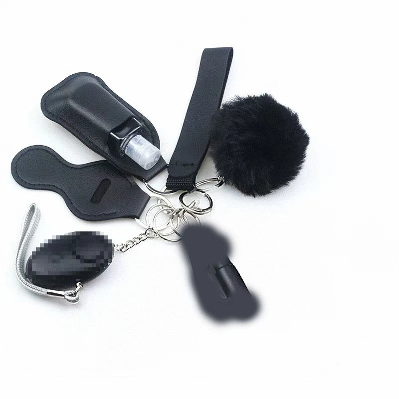 10Pcs Girl Security Self Defense Keychain Protection Personal Defensive Alarm Key chain Accessories Women Product