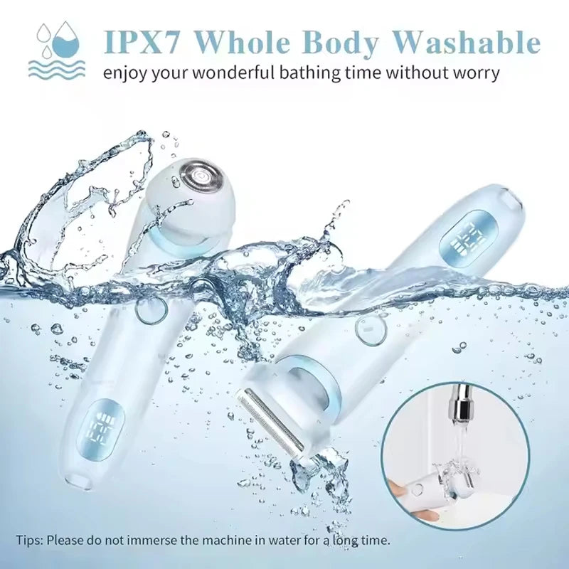 Waterproof Cordless Women Lady Facial Epilator Painless Electric Razor Bikini Trimmer Electric Shaver for Legs