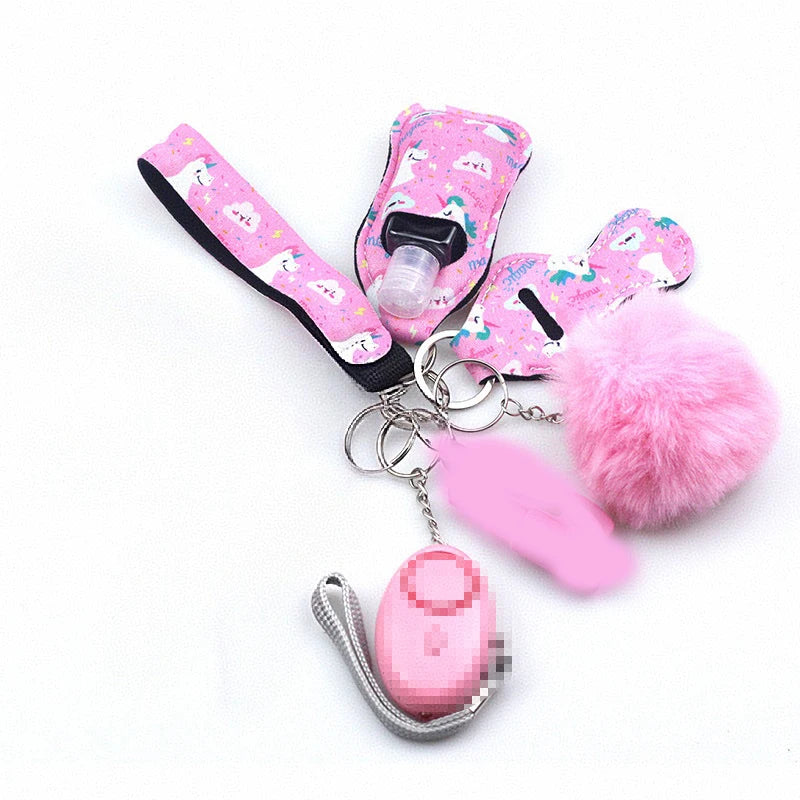 10Pcs Girl Security Self Defense Keychain Protection Personal Defensive Alarm Key chain Accessories Women Product