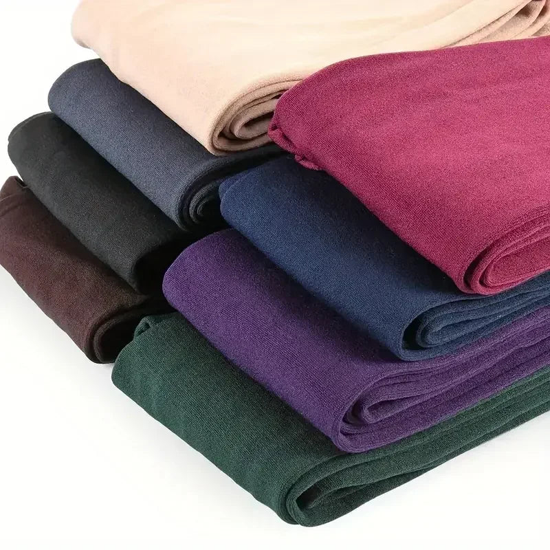 Colorful Fleece Lined Tights Winter Women Thermal Pantyhose for Female Panty Polar Skin Black Effect Stockings Thermal Leggings