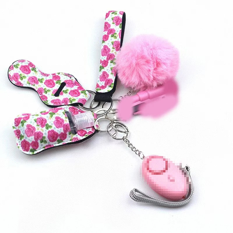 10Pcs Girl Security Self Defense Keychain Protection Personal Defensive Alarm Key chain Accessories Women Product