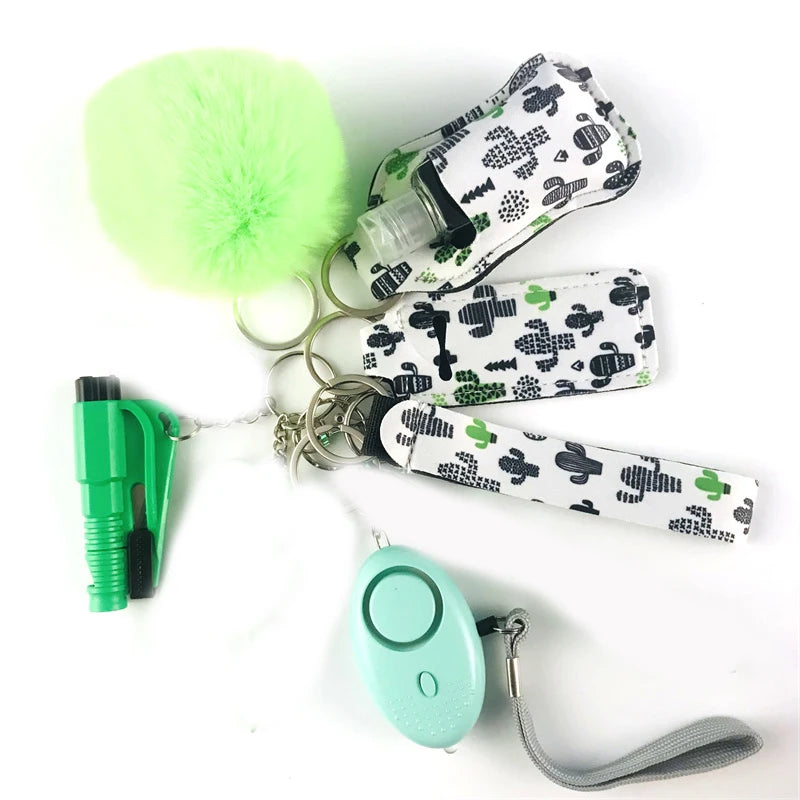 10Pcs Girl Security Self Defense Keychain Protection Personal Defensive Alarm Key chain Accessories Women Product