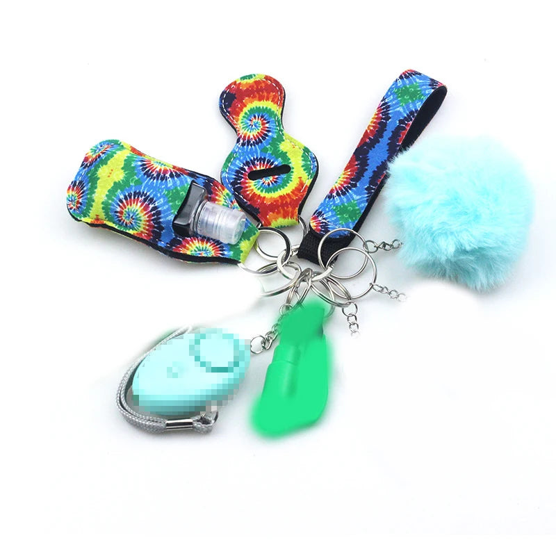 10Pcs Girl Security Self Defense Keychain Protection Personal Defensive Alarm Key chain Accessories Women Product