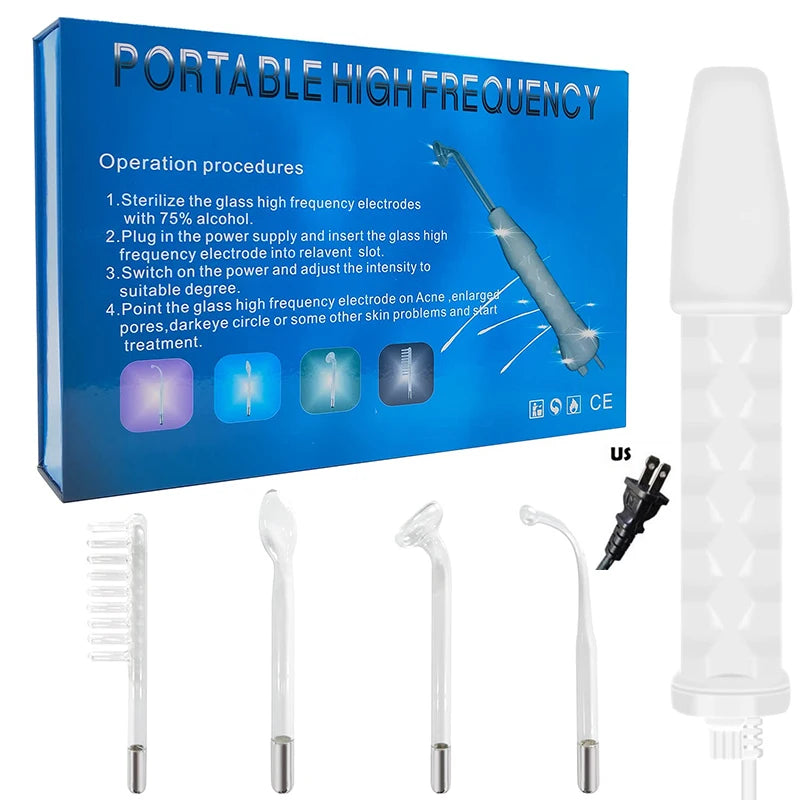 Skin Care Treatment High Frequency Massage Machine With Comb Beauty Device High Frequency Ozone Therapy Wand