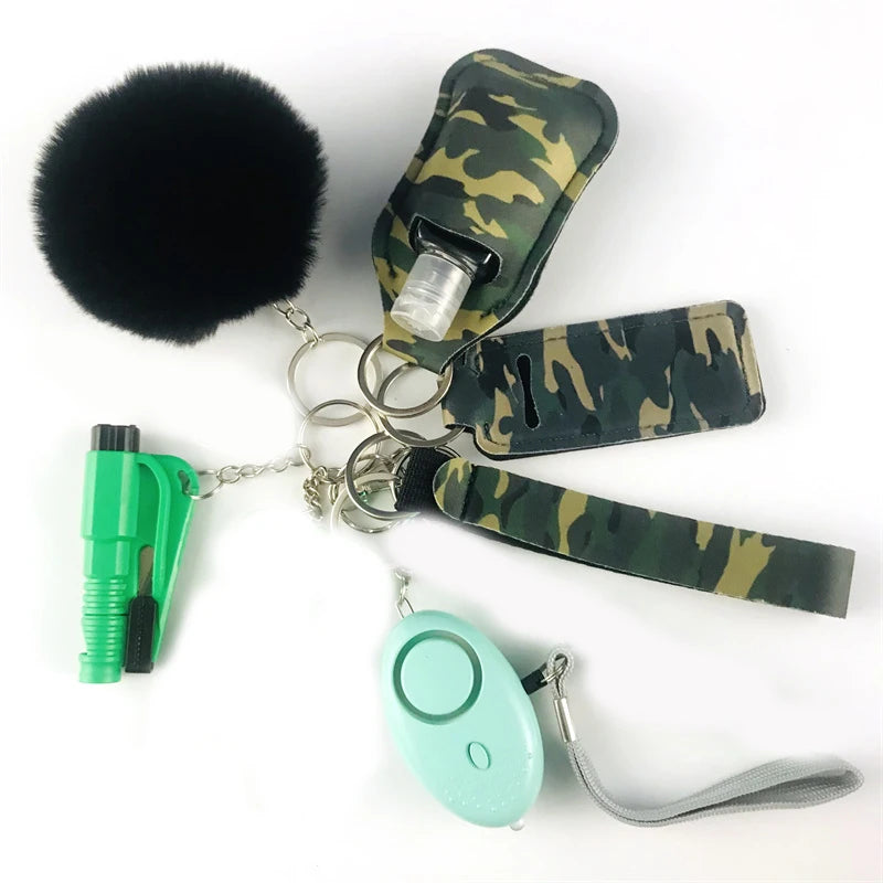 10Pcs Girl Security Self Defense Keychain Protection Personal Defensive Alarm Key chain Accessories Women Product