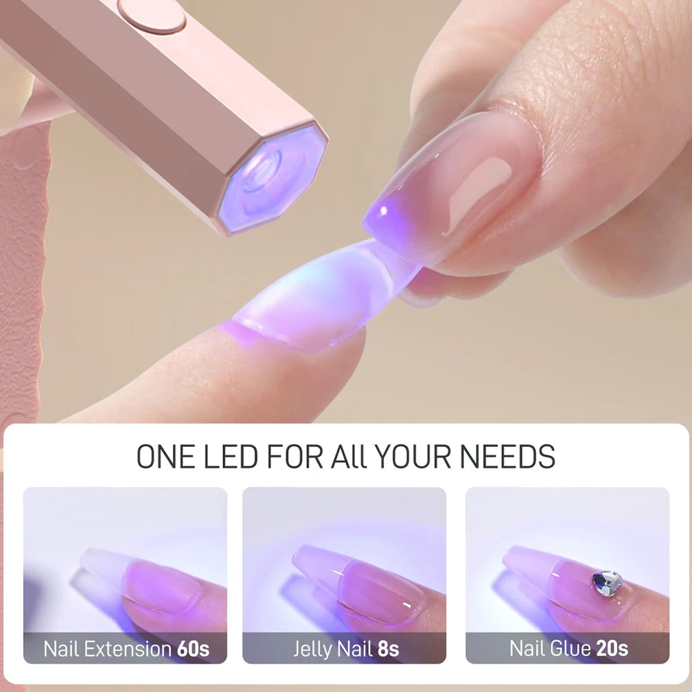 Timing Display Portable Handheld Mini Nail Lamp Family Quick Dry Flashlight Pen Chargeable Nail Dryer Machine Uv Led Nail Lamp