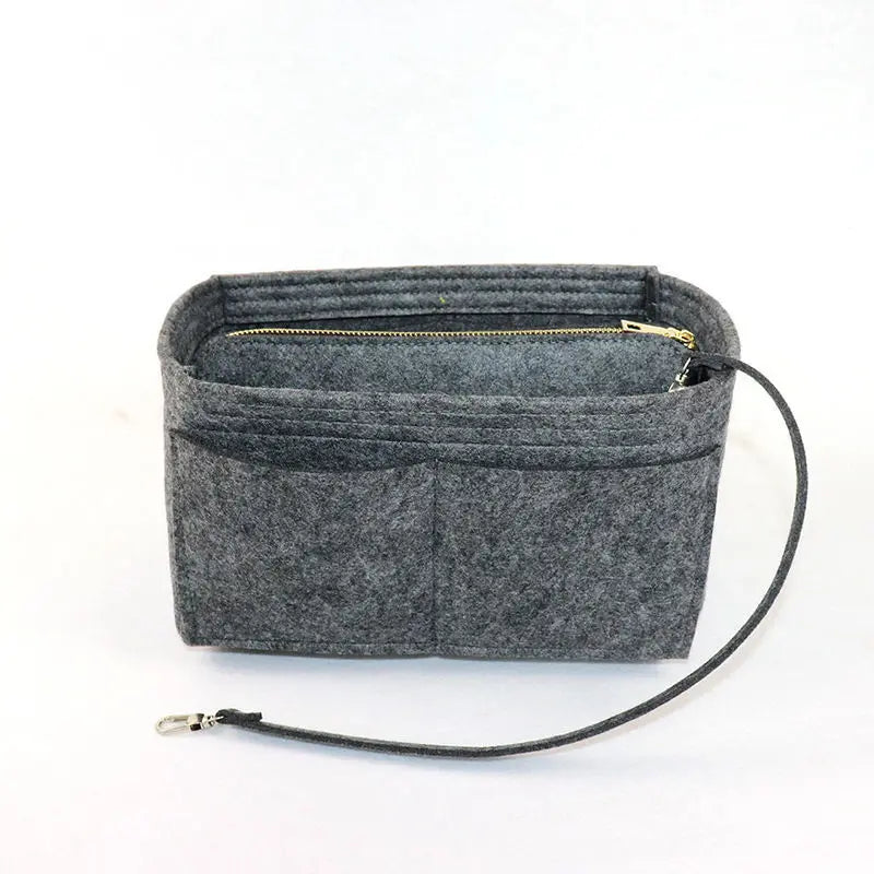 Make up Organizer Felt Insert Bag For Handbag Travel Inner Purse Portable Cosmetic Bag Fit Various Storage functional Bags