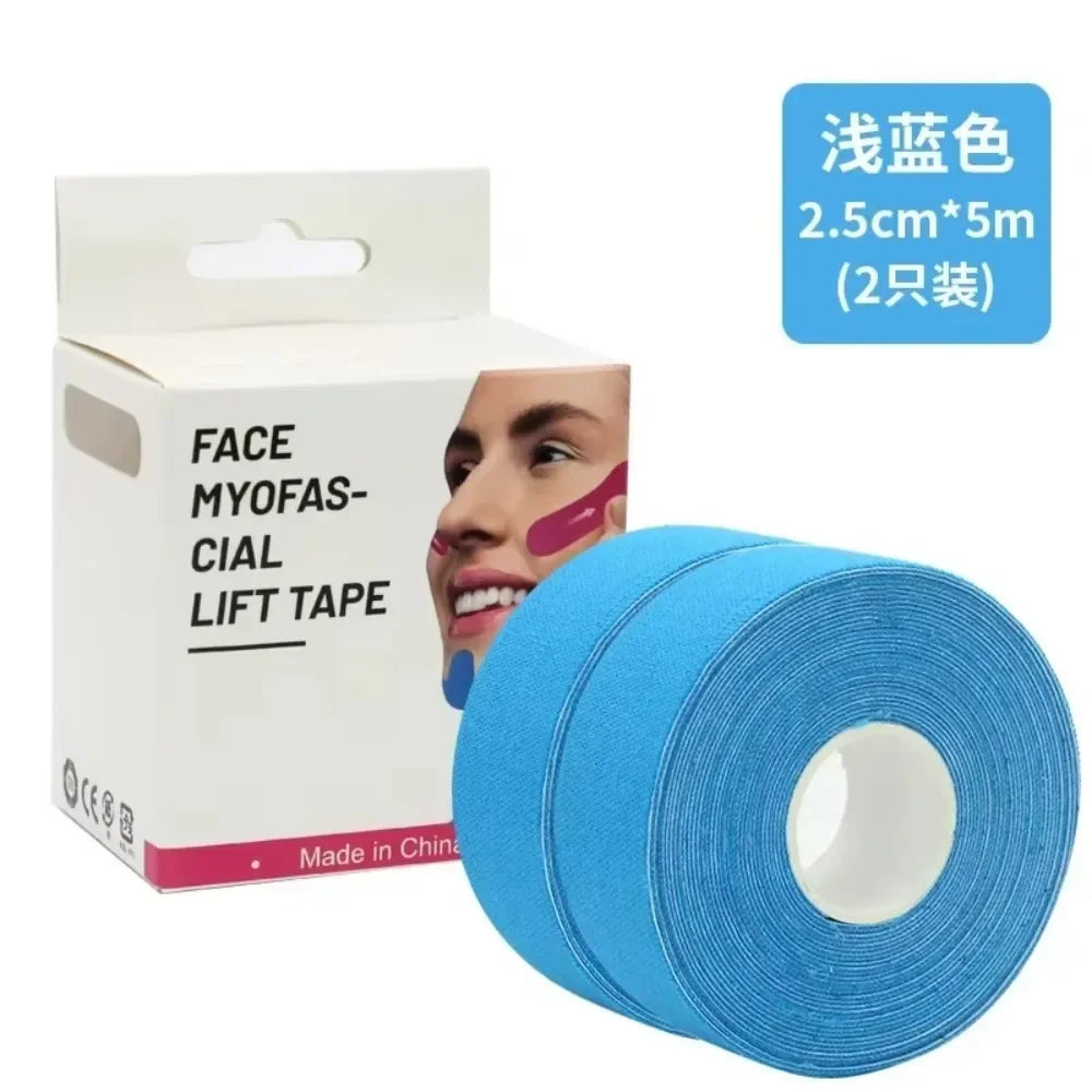 2.5CM*5M Kinesiology V Line Tape for Face Neck Eyes Lifting Wrinkle Remover Sticker Facial Skin Care Tool Protective Bandage