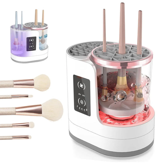 Electric make-up brush cleaner for all beauty make-up brush sets, contour, eyeshadow, blush brushes, concealer foundation