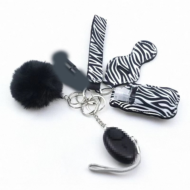 10Pcs Girl Security Self Defense Keychain Protection Personal Defensive Alarm Key chain Accessories Women Product